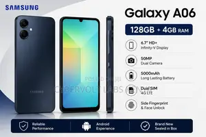 New Samsung Galaxy A06 128 GB Black