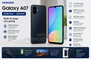 New Samsung Galaxy A07 4G 64 GB Black