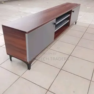 Wooden 6FT TV Stand With Shelves Doors