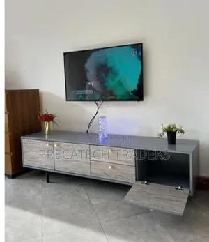 TV Stand--Chloe 6 Feet Entertainment Unit – Grey Finish