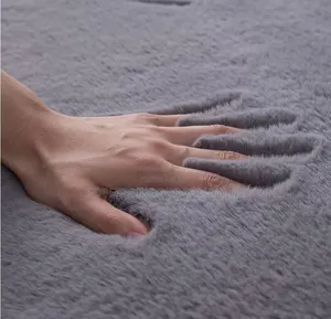 Supersoft Cozy and Warm Rabbit Fur Feel Carpet .