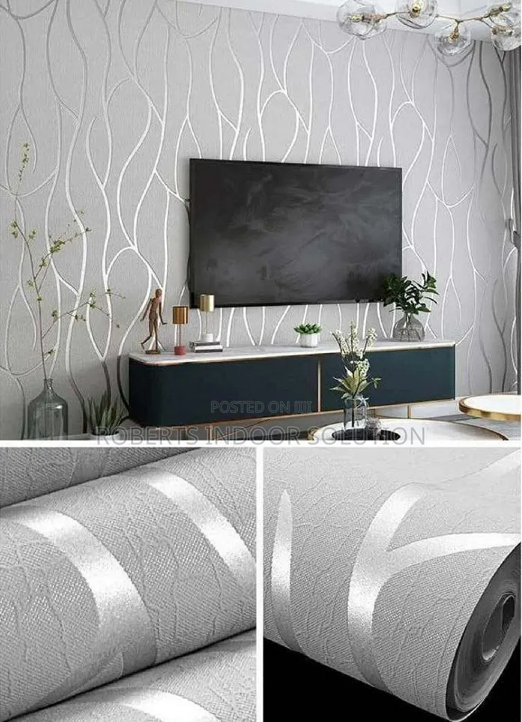 Damask Stripe Non Adhesive Wallpapers