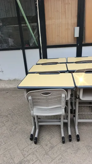 Adjustable Height Students Desk and Chair Set