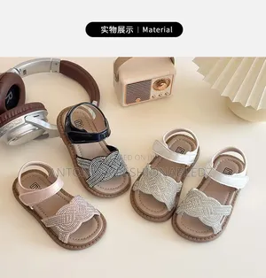 Girls Sparkly Bow Sandals 21-30