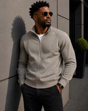Quality Casual Zipper Men Designer Collar Sweater