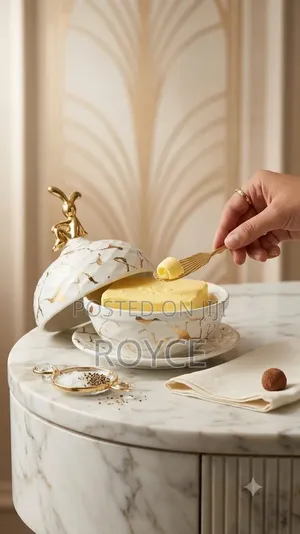 Ceramic Marble Butter Container