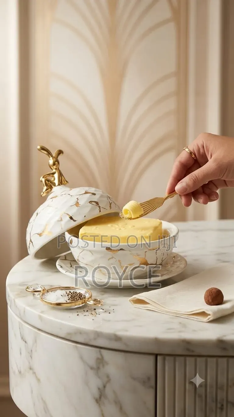 Ceramic Marble Butter Container