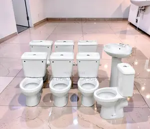 Elegant Bathroom Toilet Suite Display With Modern Ceramic Toilets