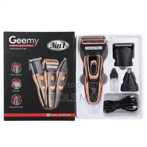 Geemy GM-595 3in1 Rechargeable Hair Clipper Shaver Nose Trimmer Set