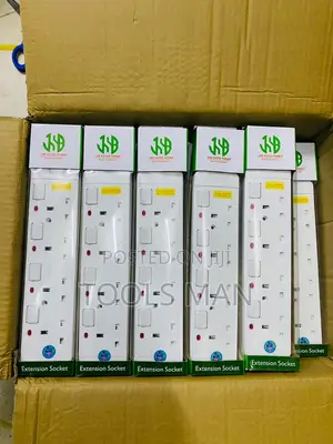 Extension Socket JSB 4-Way Surge Protector Switched Power Strip 3M Cab