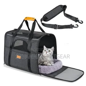 Morpilot Soft Sided Carrier Bag, Airline Approved Cats Puppy Dark Gray