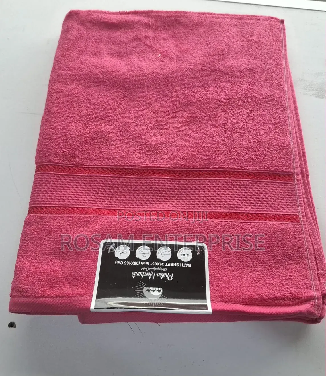 Soft Cotton Towel 100 by 150 Cm