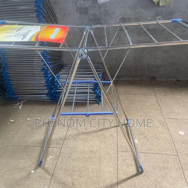 Iron Gullwing Laundry Rack Foldable Cloth Balcony Rack - main view