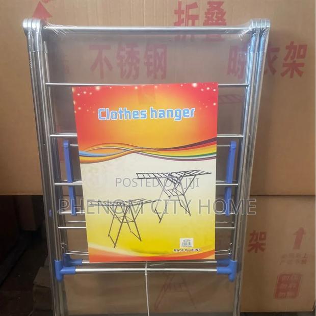 Iron Gullwing Laundry Rack Foldable Cloth Balcony Rack - thumbnail 2