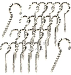 Stainless Steel Screw in Hooks- 70pcs