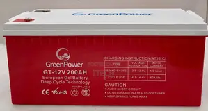 GreenPower GT-12V 200Ah Deep Cycle Gel Battery