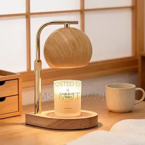 Wooden Candle Warmer Lamp 4 Safe, Flameless Wax Melting + Candle