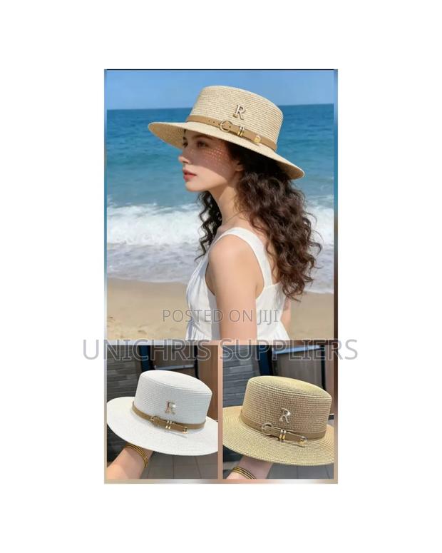 Flat Straw Summer Hats - thumbnail 2