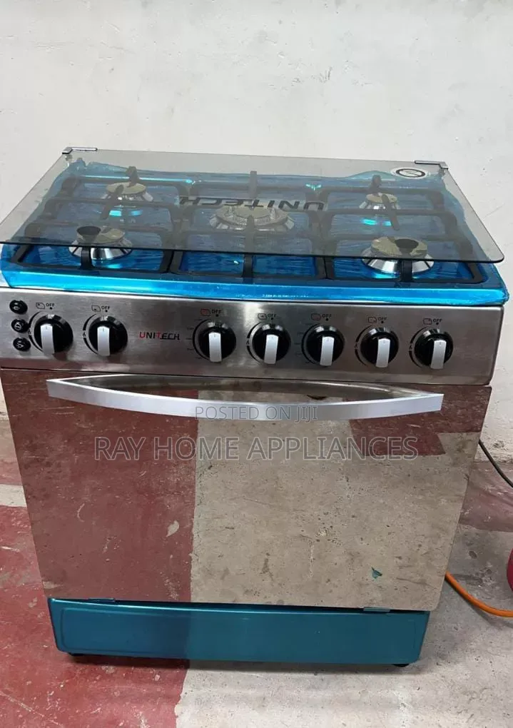 60cm*80cm Unitech 5 Burner Freestanding Full Gas Cooker