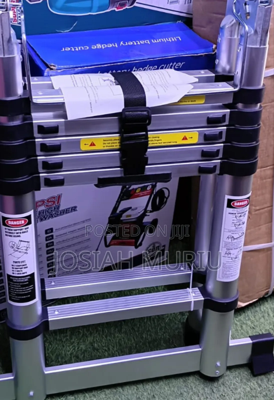 Double Aluminum Telescopic 1.9x1.9 Ladder