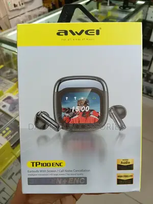 Awei Bluetooth Headphones TP100 ENC 5.4 With LCD - Black