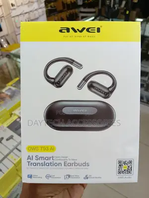 AWEI OWS T93 Al Open Bluetooth Earphone - Black