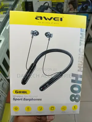 The Awei G81BL Wireless Neckband Sports Earphones.
