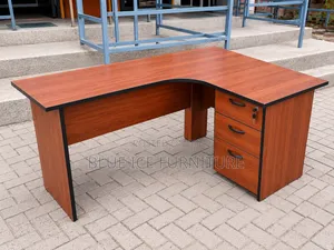 Lshape Executive Office Desk With 3 Lockable Drawer