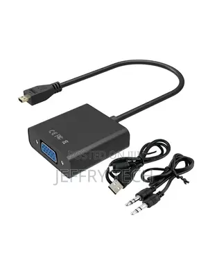 1080P Micro HDMI to VGA Audio Power Converter Adapter Cable