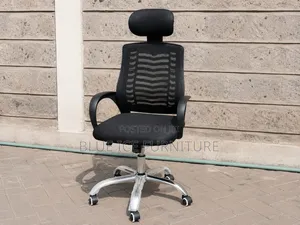High-Back Mesh Office Headrest Chair
