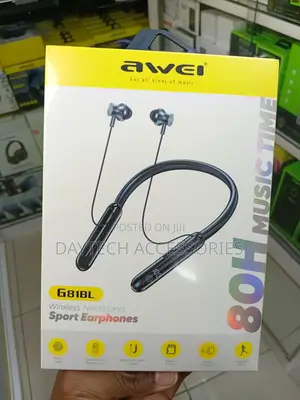 Awei G81BL Wireless Neckband Sport Earphones 80-Hour Battery Life.