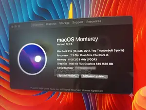 Laptop Apple MacBook Pro 2017 8GB Intel Core i5 SSD 256GB