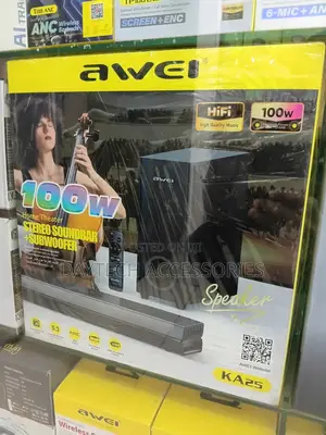 Awei KA25 100W Home Theater Stereo Soundbar With Subwoofer 2.1-Channel
