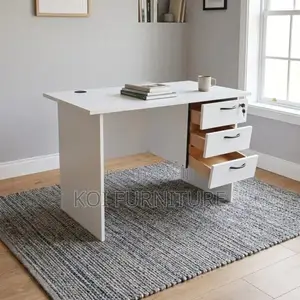 Office Desk; 1.2 Meter White Match Office Desk