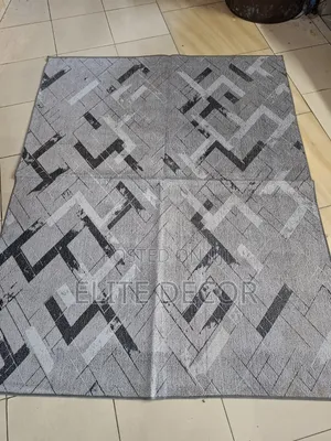 Modern 7*10 Area Rug – Non-Slip Black, Grey White Living Room
