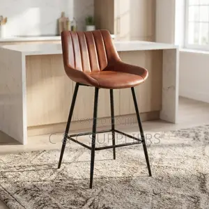 Leather Padded Kitchen Home Stool.