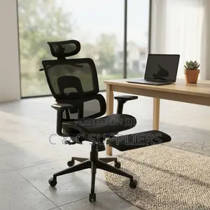 High Back Mesh Orthopedic Seat With Footrest