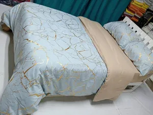 Luxury Gold Marble Texture Foil Style Duvet Set