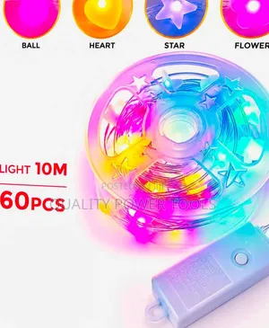 Colorful LED String Lights With a Variety of Decorative Shapes