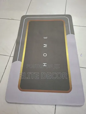 Home Green Grey Anti-Slip Velvet Bathroom/Kitchen Mat