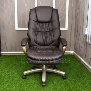 Brown Office Leather Computer Chair.