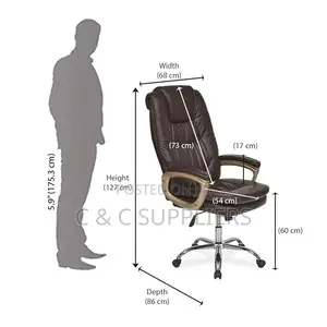 Brown Office Leather Computer Chair.