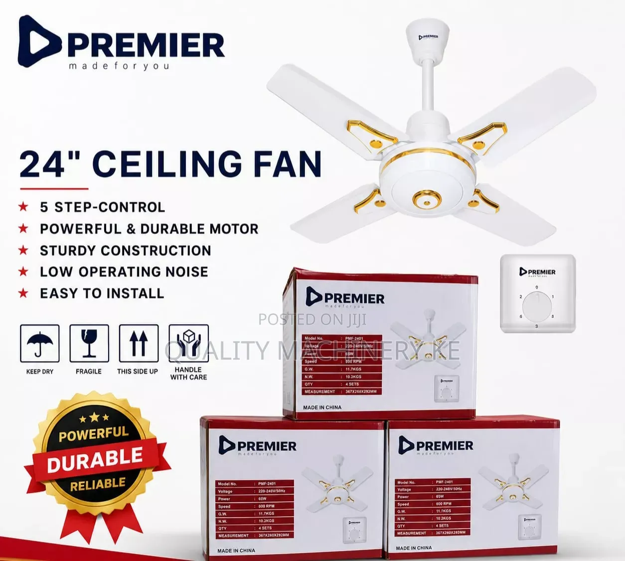 Stylish Easy Installation Premier Ceiling Fan