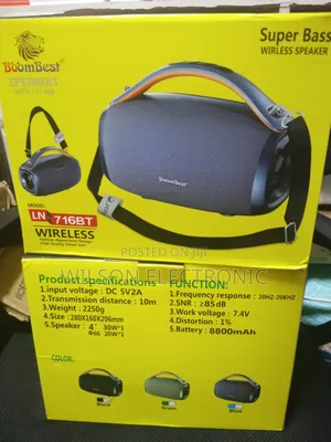 Wireless Bluetooth Bass Speaker. Boom Best LN-716BT
