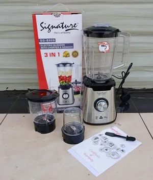 Signature SG-B809 3-in-1 Electric Blender, Chopper Grinder