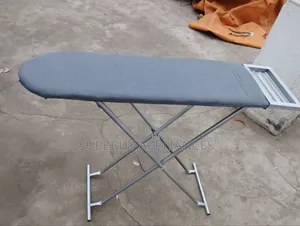 Heavy-Duty Metallic Ironing Board With Adjustable Foldable Design