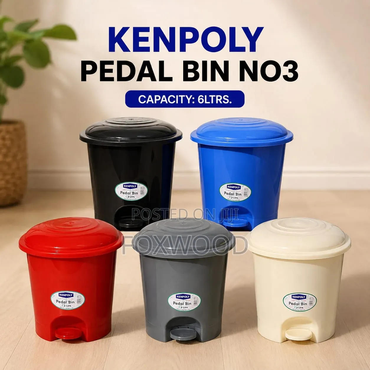 Kenpoly Pedal Bin No3 – 6ltrs