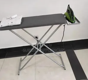 Metallic Foldable Ironing Board With Adjustable Height for Home