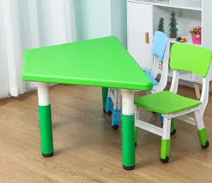 Kindergarten Table: Plastic Trapezoidal Table for Kids