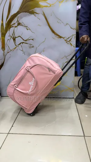 Pink Trolley Travel Bags With Wheels Size 54cm by 33cm